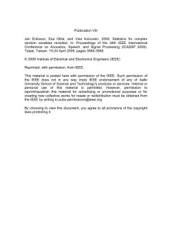 statistics for complex random variables revisited