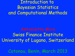 Introduction to Bayesian Statistics and Computational Methods