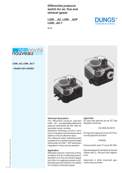 A2, LGW&hellip; - DUNGS&reg; Combustion Controls
