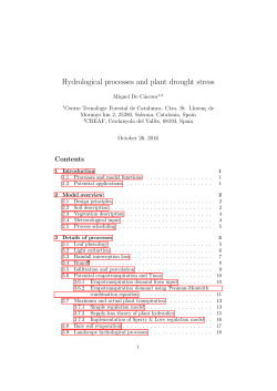 Hydrological processes and plant drought stress