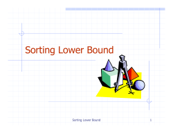 Sorting Lower Bound