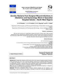 Aerobic Bacteria from Surgical Wound Infections in Obstetrics and