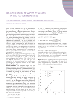 h1. qens study of water dynamics in the nafion membrane
