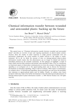 Chemical information transfer between wounded and