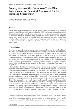 Country Size and the Gains from Trade Bloc Enlargement