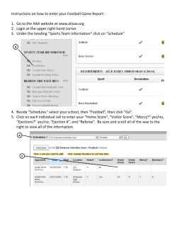 Football Game Report Instructions