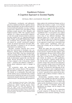 Equilibrium Fictions: A Cognitive Approach to Societal Rigidity