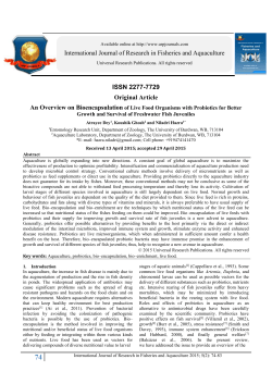 An Overview on Bioencapsulation of Live Food Organisms with