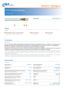 PVC-Schlauchleitung H03VV-F 300/300 V