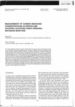 i measurement of carbon monoxide concentrations in indoor and