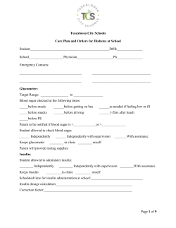 TCS diabetes packet - Tuscaloosa City Schools