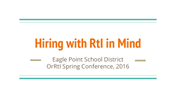 Hiring with RtI in Mind