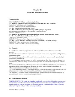 Solid and Hazardous Waste
