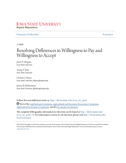 Resolving Differences in Willingness to Pay and Willingness to Accept