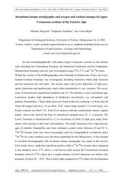 Strontium isotope stratigraphy and oxygen and carbon