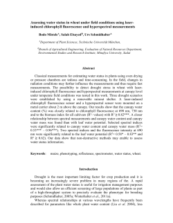 Assessing water status in wheat under field conditions using laser