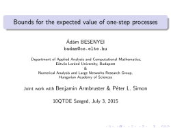 Bounds for the expected value of one-step - Besenyei &Aacute;d&aacute;m