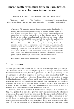 Linear Depth from Polarization