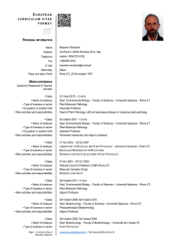 European Curriculum Vitae Format - Template