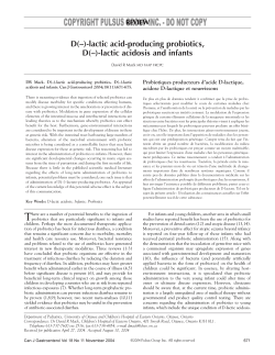 lactic acid-producing probiotics, D(–)