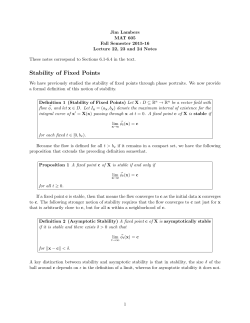 Stability of Fixed Points
