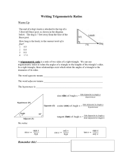 Finding Missing Angle Measures Using Inverse Functions
