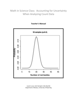 Accounting for Uncertainty When Analyzing Count Data