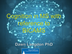 Comparison of &ldquo;cognitive MS&rdquo;