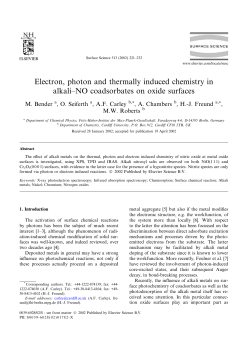 Electron, photon and thermally induced chemistry in alkali&ndash;NO