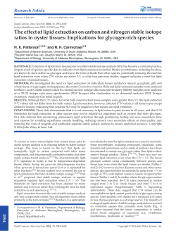 The effect of lipid extraction on carbon and nitrogen stable isotope