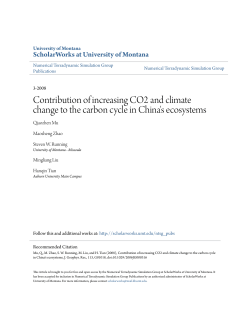 Contribution of increasing CO2 and climate change to the carbon