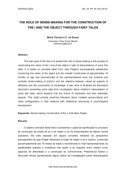 the role of sense-making for the construction of the i and the object