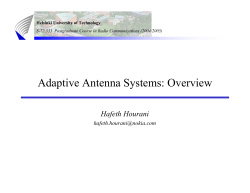 Adaptive Antenna Systems: Overview