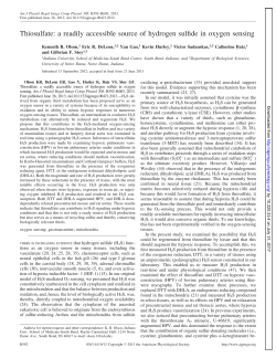 Thiosulfate: a readily accessible source of hydrogen sulfide in