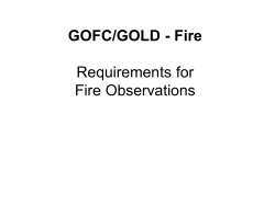 GOFC/GOLD Requirements for Fire Observations