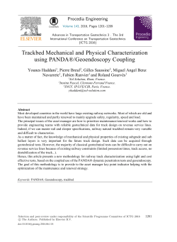 Trackbed Mechanical and Physical Characterization using PANDA