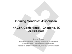 Slot Machine - Gaming Standards Association