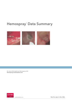 Hemospray® Data Summary
