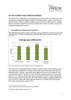Pay settlements and average earnings outline