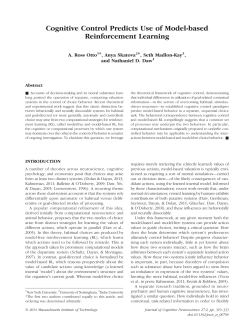 cognitive control predicts use of model