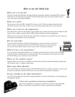 How to use the Math Lab