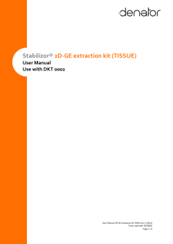 Stabilizor&reg; 2D-GE extraction kit