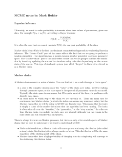 Notes on MCMC for Bayesian inference