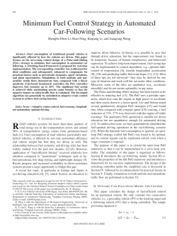 Minimum Fuel Control Strategy in Automated Car