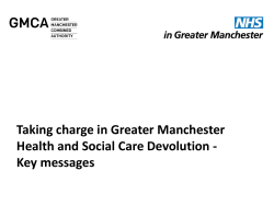GM level: Strategic Plan - Greater Manchester Health and Social