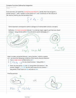 Complex Functions Defined by Integration
