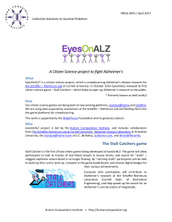 A Citizen Science project to fight Alzheimer`s The Stall Catchers game