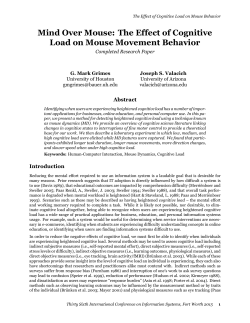 The Effect of Cognitive Load on Mouse Movement Behavior