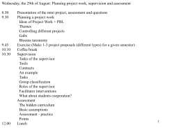 + PBL Project work is a way of organizing the learning process that