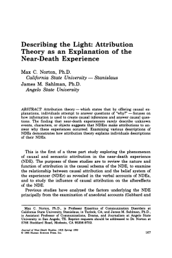 Attribution Theory as an Explanation of the Near